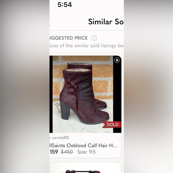 Allsaints gorgeous:  Oxblood Hessian calf hair  boot - Picture 9 of 9